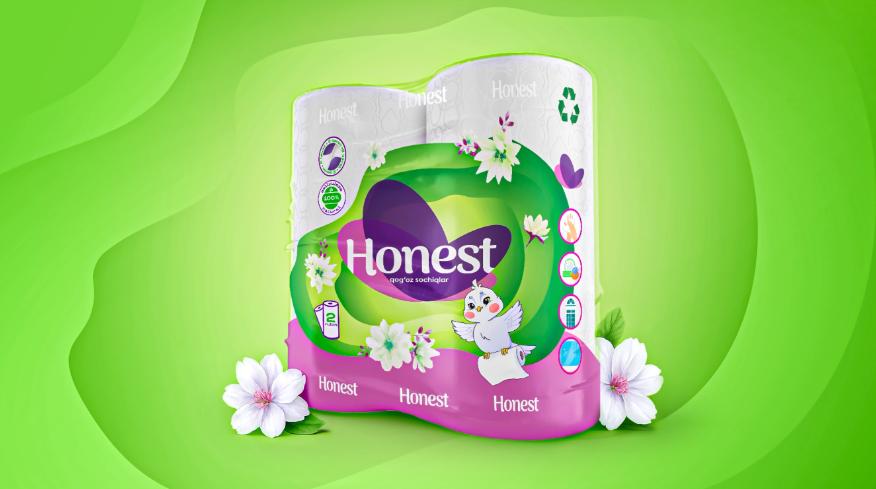 Minim設計公司創(chuàng)意的Honest紙巾包裝設計